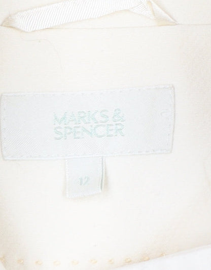 Marks and Spencer Women’s Ivory Belted Trench Coat Size 12