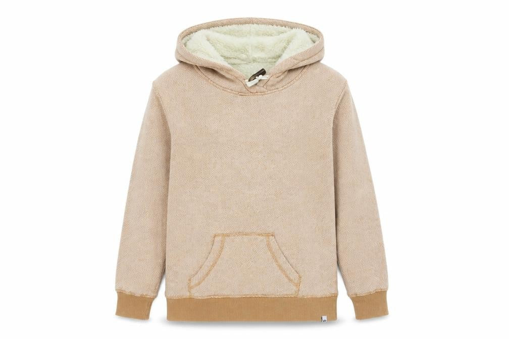 Animal Womens Beige Hooded Pullover Hoodie Size 8 Cotton Blend Lined