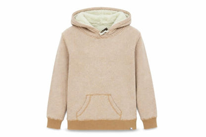 Animal Womens Beige Hooded Pullover Hoodie Size 8 Cotton Blend Lined