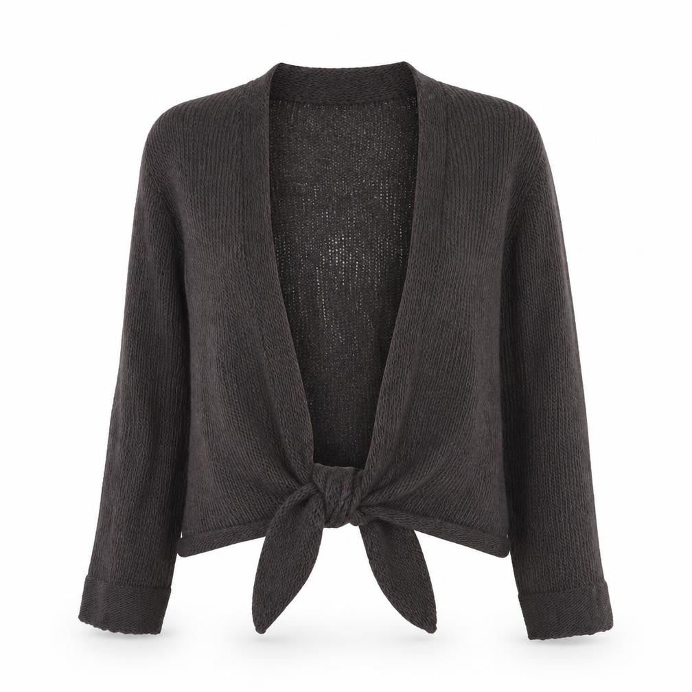 White Stuff Women’s Brown Wool Blend Open Knit Cardigan Size 8