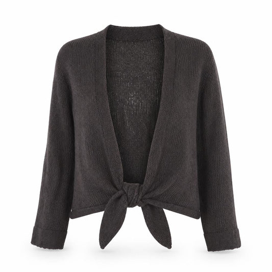 White Stuff Women’s Brown Wool Blend Open Knit Cardigan Size 8