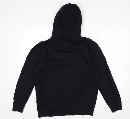 Vans Womens Black XL Pullover Hoodie With Logo Print