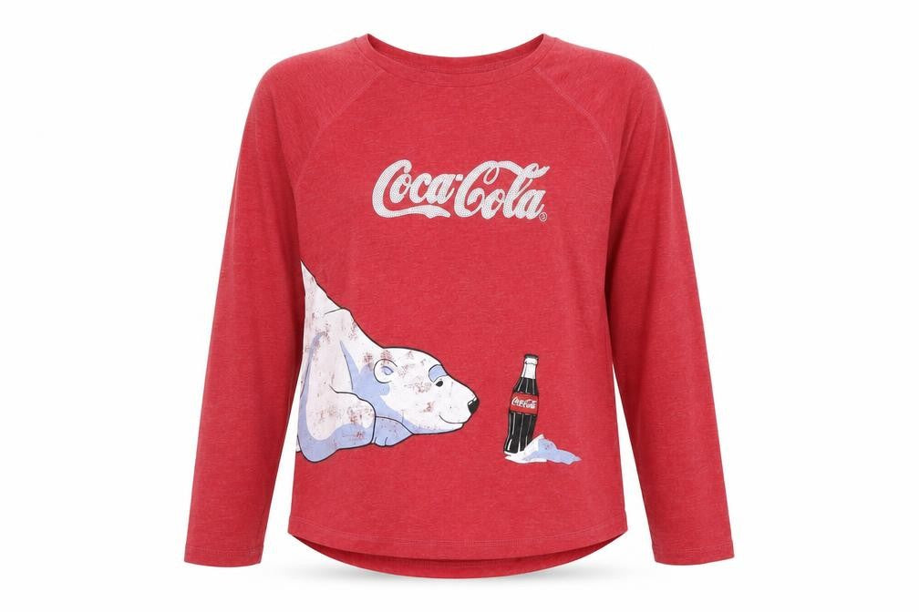Next Women’s Red Coca-Cola Polar Bear Long Sleeve T-Shirt Size 12