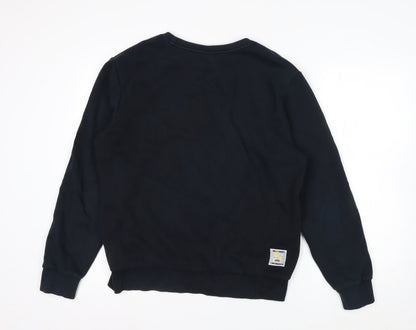 Puma Womens Black Medium Pullover Sweatshirt Embroidered Logo