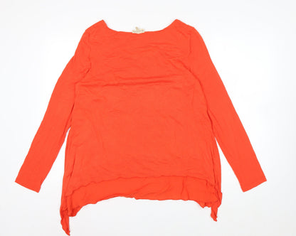 Phase Eight Women's Orange Long Sleeve Viscose Tunic Top UK 14