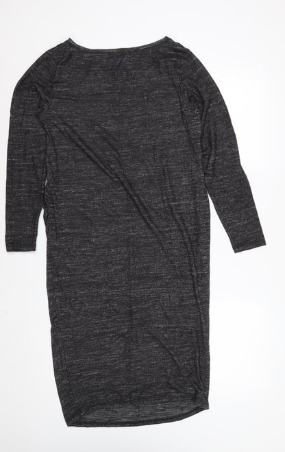 H&M Maternity Grey Jersey Bodycon Dress Women’s Size M Long Sleeve