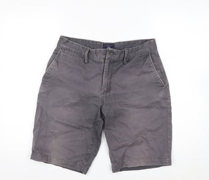 Gap Men Grey Chino Shorts Size 30 Regular Cotton Casual