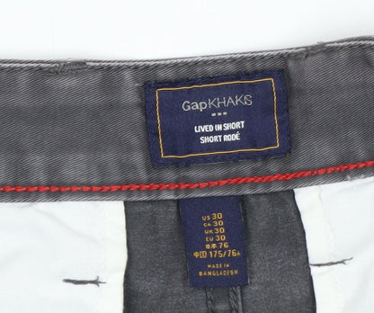 Gap Men Grey Chino Shorts Size 30 Regular Cotton Casual