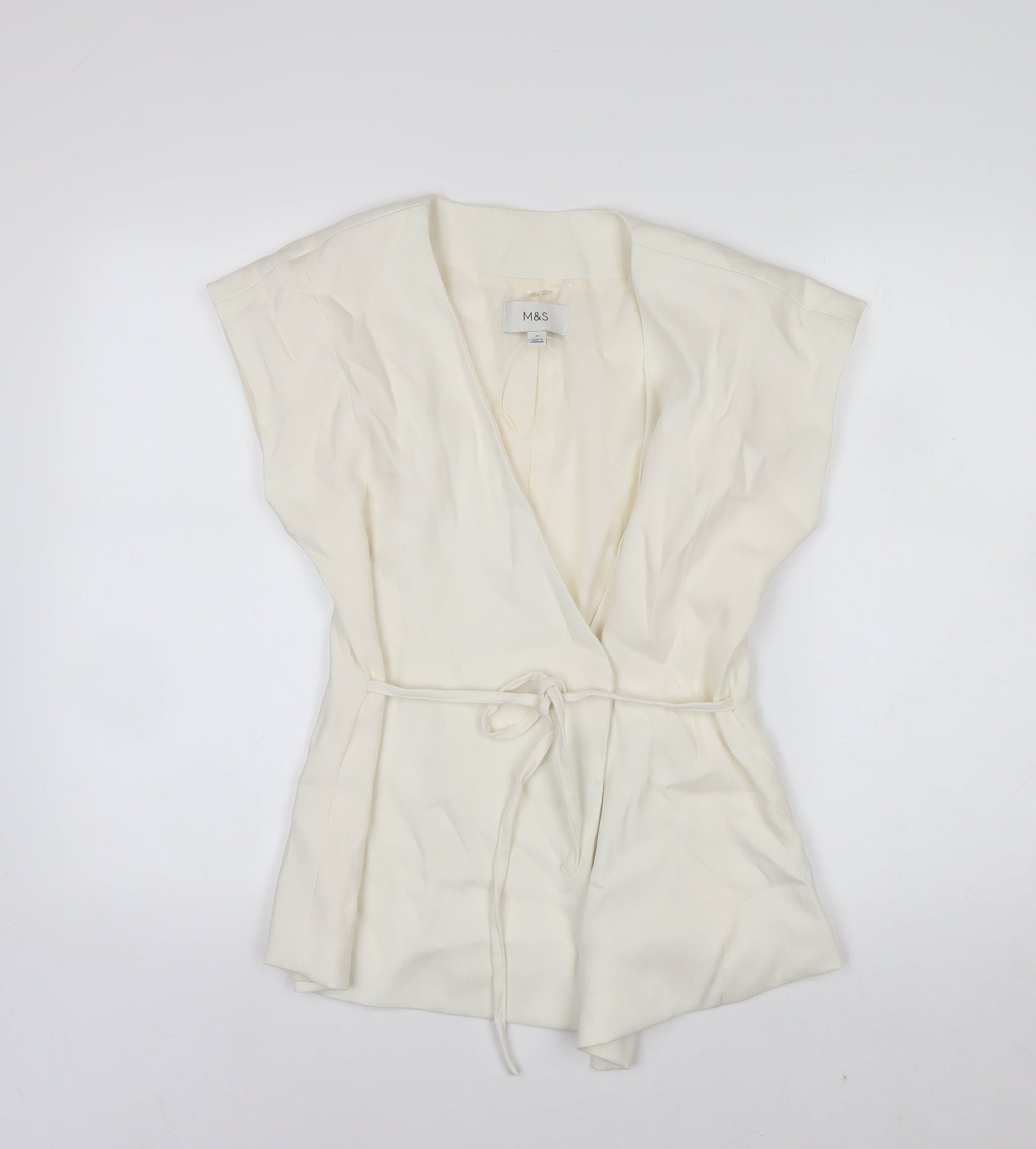 Marks and Spencer Women's Ivory Wrap Blouse Size 10