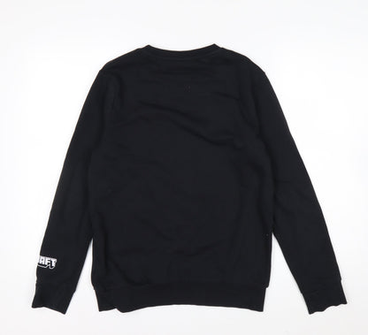 Minecraft Boys Black Sequin Christmas Pullover Sweatshirt 12-13 Years