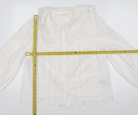 Marks and Spencer Per Una Ivory Embroidered Tunic Blouse Women’s Size 12