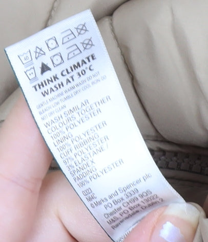 Marks and Spencer Women’s Beige Long Hooded Puffer Coat Size 20
