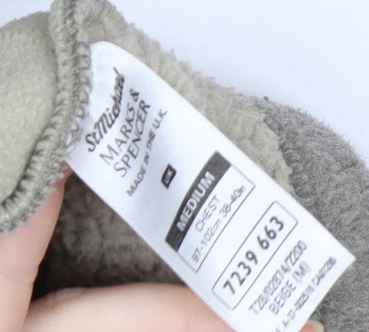 Marks and Spencer Men’s Grey Fleece Full Zip Jacket Size M