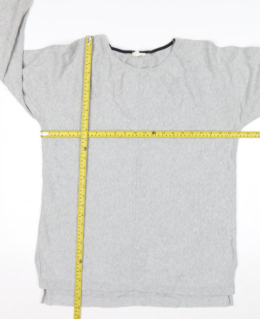 White Stuff Women’s Grey Size 16 Cotton Boat Neck Jumper