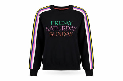 Next Womens Black XS Crew Neck Embroidered Pullover Jumper