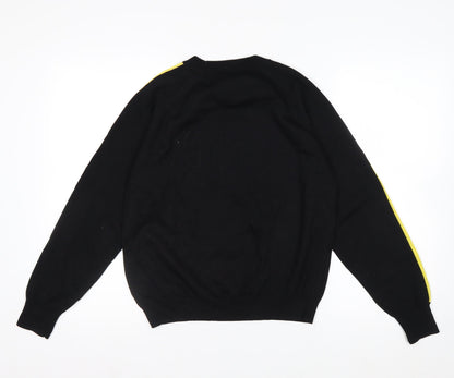 Next Womens Black XS Crew Neck Embroidered Pullover Jumper