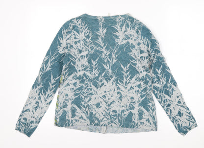White Stuff Womens Multicoloured Floral Bird Print Cardigan Size 12