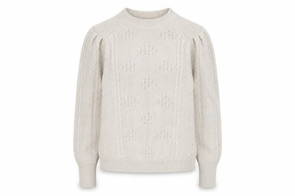 Marks & Spencer Women’s Ivory Cable-Knit High Neck Jumper UK 12