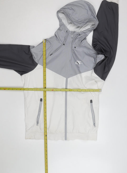 Nike Men's Grey Windrunner Hooded Full Zip Windbreaker Jacket M
