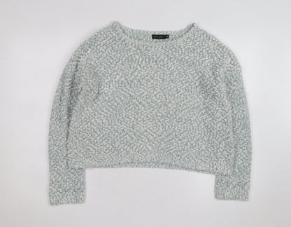 New Look Women's Grey Chunky Knit Crew Neck Jumper Size 18