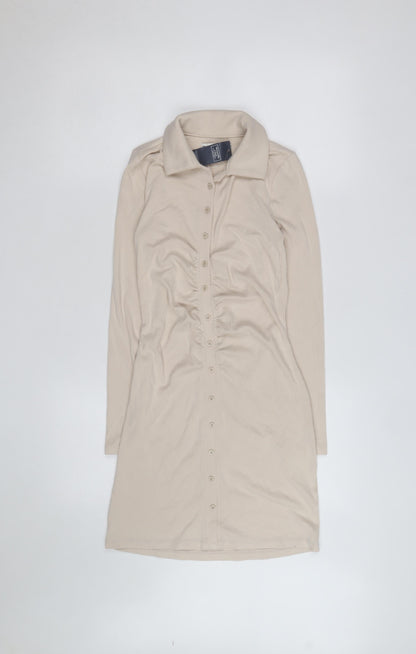 Abercrombie & Fitch Women’s Beige Collared Shirt Dress XS