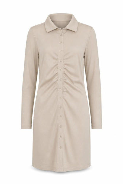 Abercrombie & Fitch Women’s Beige Collared Shirt Dress XS