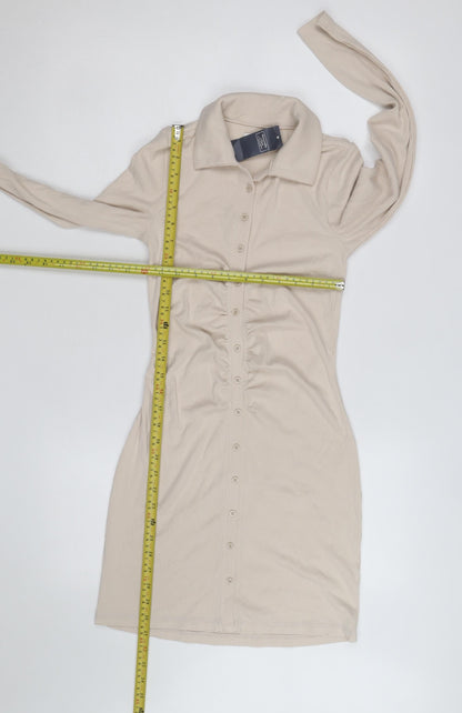Abercrombie & Fitch Women’s Beige Collared Shirt Dress XS