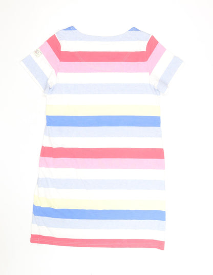 Joules Womens Multicoloured Stripe Cotton T-Shirt Size 14