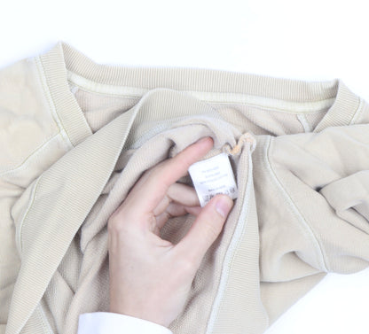 Hush Womens Beige Cotton Crew Neck Sweatshirt Size M