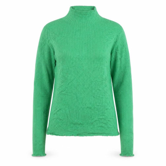 Whistles Women's Green Roll Neck Ribbed Knit Wool Blend Jumper M