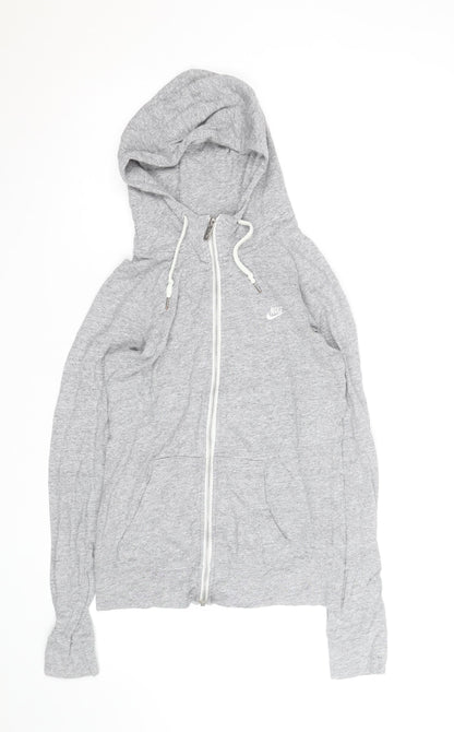 Nike Mens Grey Full Zip Hoodie Size M Regular Fit Sportswear