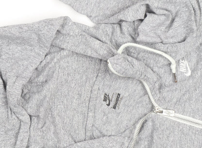 Nike Mens Grey Full Zip Hoodie Size M Regular Fit Sportswear