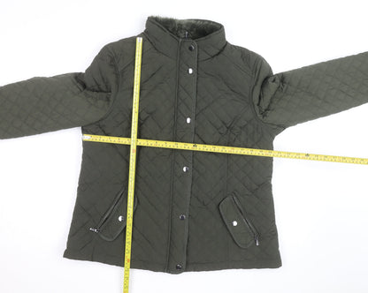 Maine New England Women's Green Quilted Polyester Jacket Size 18