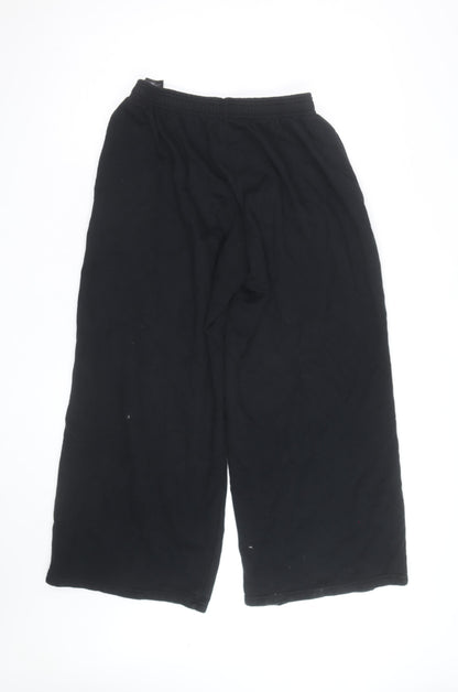 Uniqlo Womens Black Relaxed Wide-Leg Sweatpants Size M