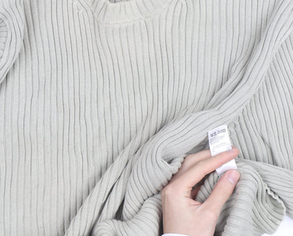 Marks and Spencer Blue Harbour Men’s Beige XL Cotton Chunky Knit Jumper