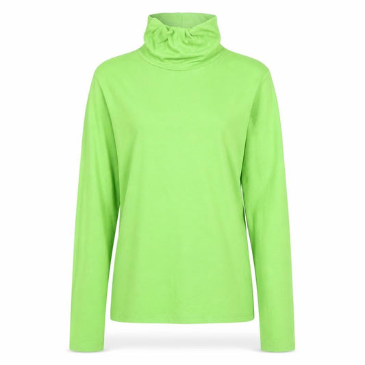 United Colors of Benetton Womens Green Roll Neck Long Sleeve Cotton Top Size M