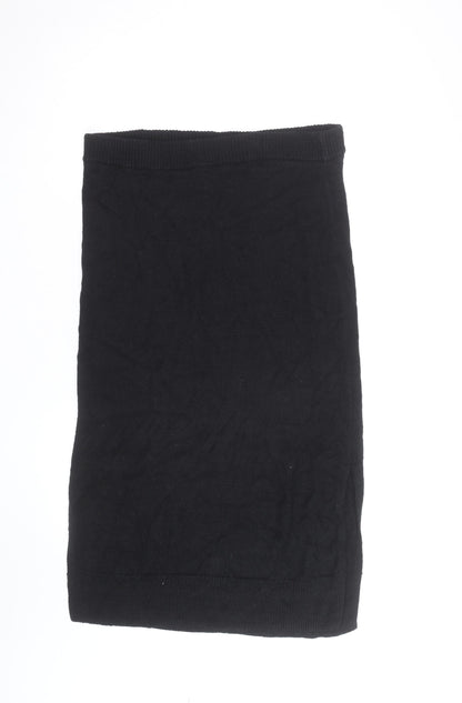 Jigsaw Women Black Wool Knit Pencil Skirt L