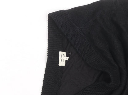 Jigsaw Women Black Wool Knit Pencil Skirt L