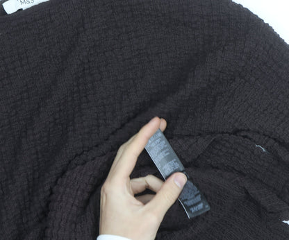 Marks and Spencer Women Brown Size 6 Boat Neck 3/4 Sleeve Jumper