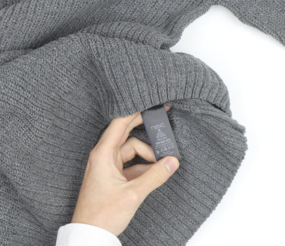 Next Men’s Grey Chunky Knit Crew Neck Wool Blend Pullover Jumper M