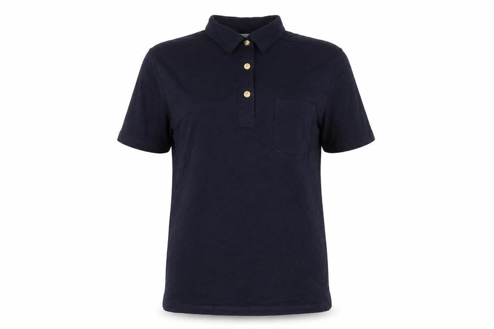 Marks and Spencer Women's Blue Polo Shirt Size 14 Viscose