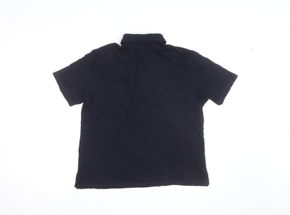 Marks and Spencer Women's Blue Polo Shirt Size 14 Viscose