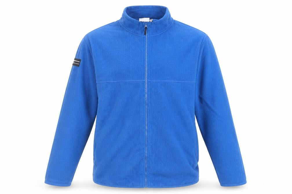 ASOS DESIGN Men's Blue 2XL Fleece Full Zip Basic Jacket