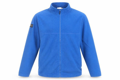 ASOS DESIGN Men's Blue 2XL Fleece Full Zip Basic Jacket