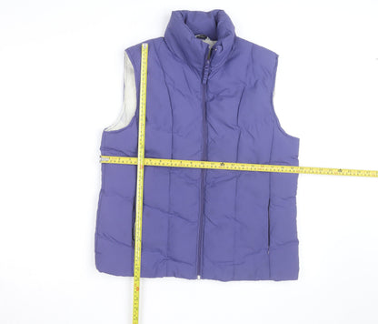 Editions Women's Purple Padded Puffer Waistcoat Size 12