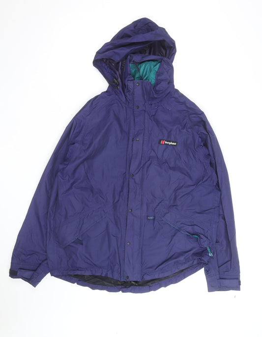 Berghaus Men's Purple Waterproof Hooded Outdoor Jacket Size L