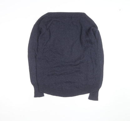 Aphorism Women’s Blue Open-Knit Crew Neck Jumper Size 12