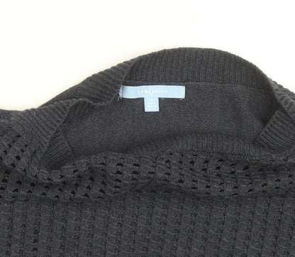 Aphorism Women’s Blue Open-Knit Crew Neck Jumper Size 12