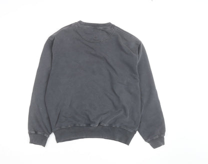 Anine Bing Paris Black Sweatshirt Men S Crew Neck Cotton Pullover