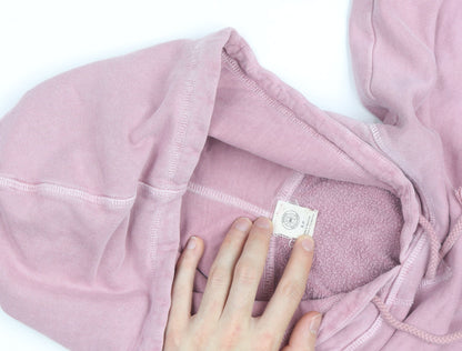 Isla Forma Womens Pink Cropped Pullover Hoodie Size M Cotton Blend